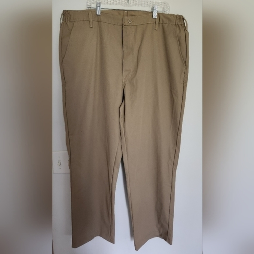 Red Kap Elastic Insert Work Khaki Pants Sz‎ 44 NWOT
